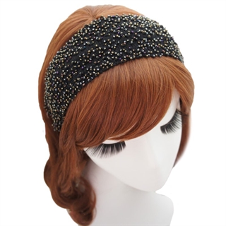 Hårbøjle pyntet med farverige perler